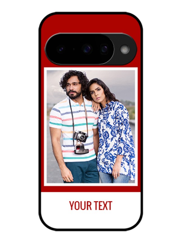 Custom Google Pixel 10 5G Custom Glass Phone Case - Red Color Design