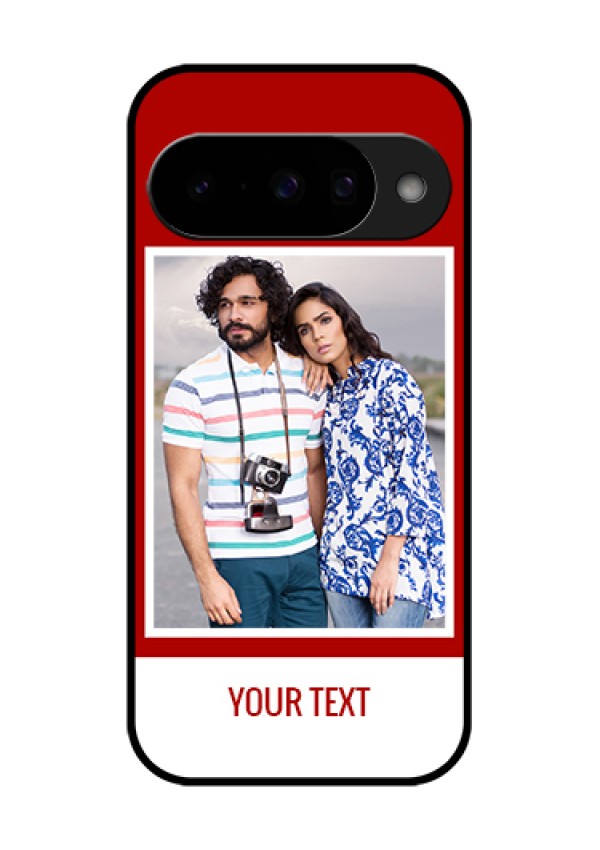 Google Pixel 10 5G Custom Glass Phone Case - Red Color Design