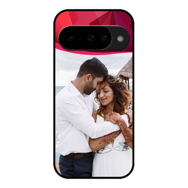 Google Pixel 10 5G Custom Glass Phone Case - Red Abstract Design