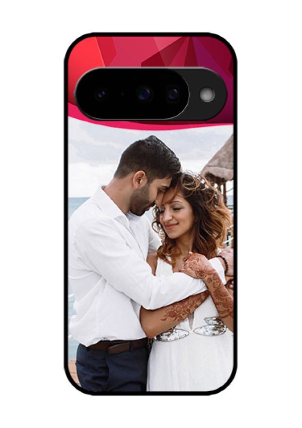 Google Pixel 10 5G Custom Glass Phone Case - Red Abstract Design