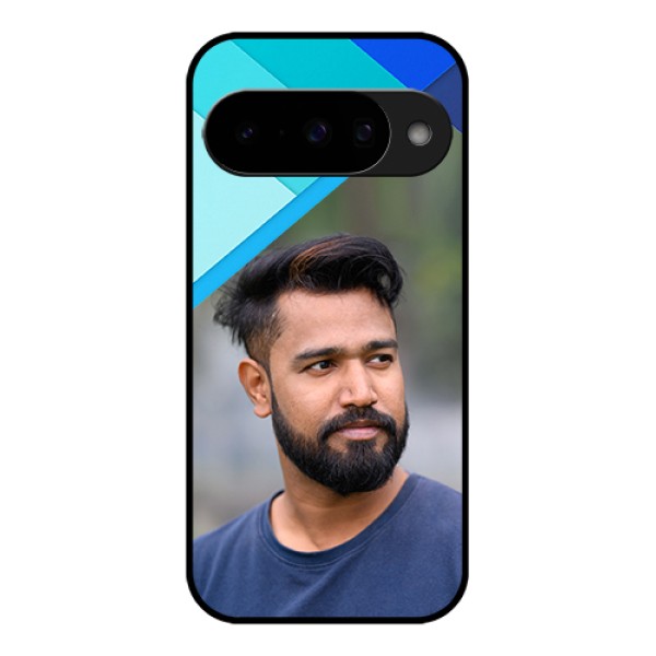 Google Pixel 10 5G Custom Glass Phone Case - Blue Pattern Design