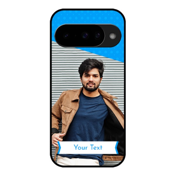 Google Pixel 10 5G Custom Glass Phone Case - Simple Blue Color Design