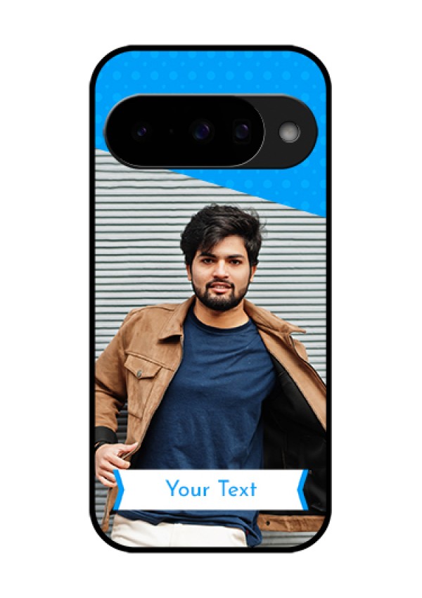 Google Pixel 10 5G Custom Glass Phone Case - Simple Blue Color Design