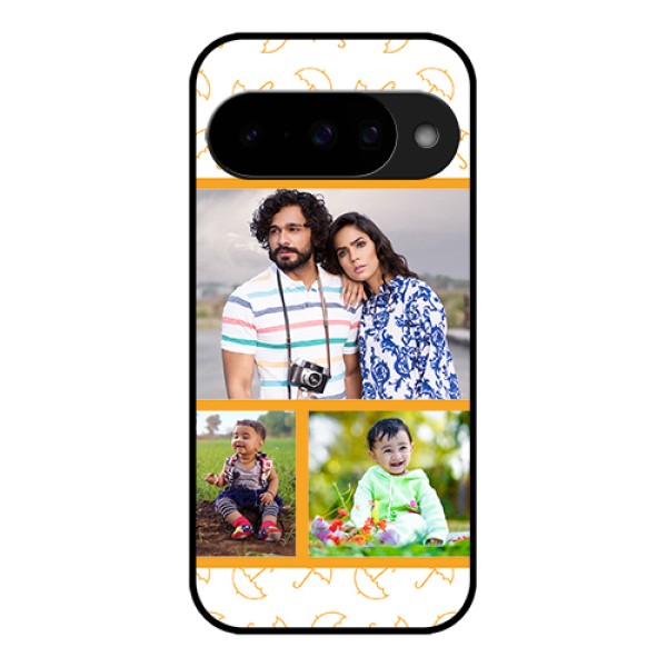 Google Pixel 10 5G Custom Glass Phone Case - Yellow Pattern Design