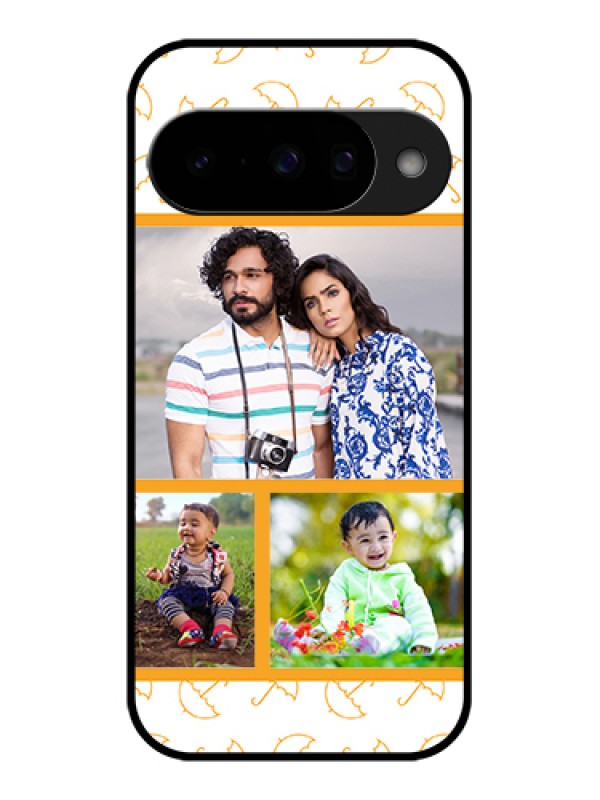 Custom Google Pixel 10 5G Custom Glass Phone Case - Yellow Pattern Design