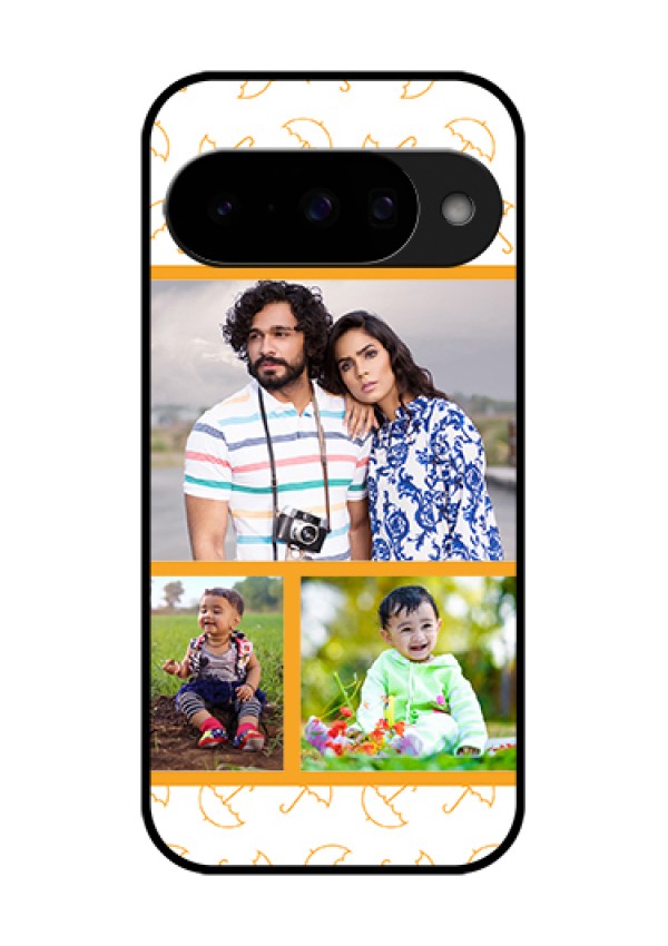 Google Pixel 10 5G Custom Glass Phone Case - Yellow Pattern Design