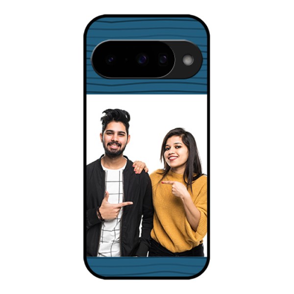 Google Pixel 10 5G Custom Glass Phone Case - Blue Pattern Cover Design