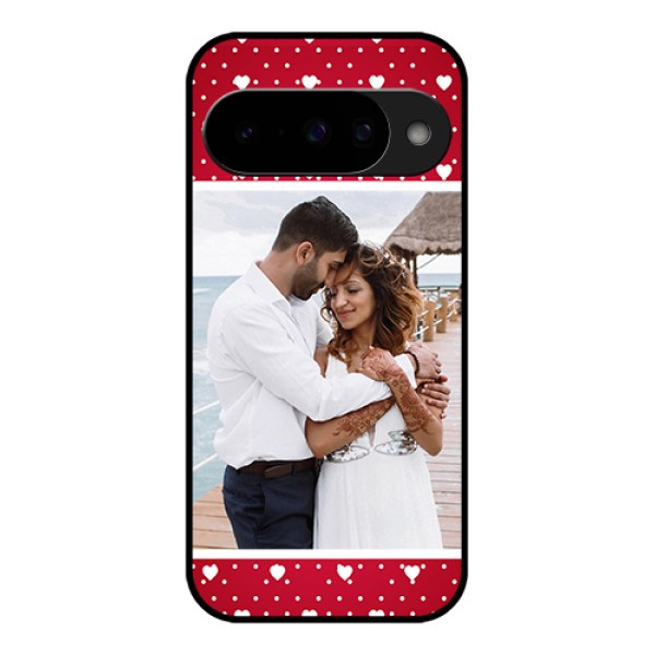 Google Pixel 10 5G Custom Glass Phone Case - Hearts Mobile Case Design