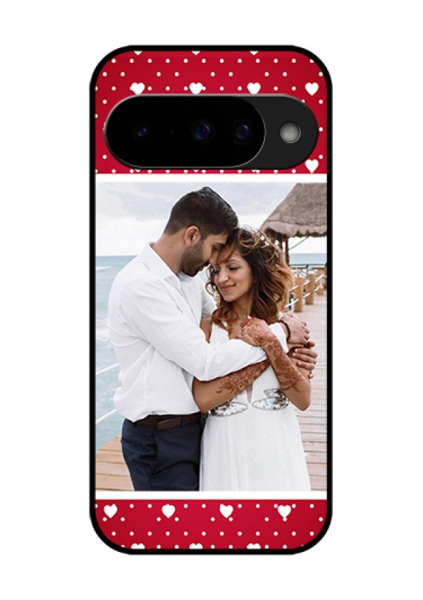 Google Pixel 10 5G Custom Glass Phone Case - Hearts Mobile Case Design