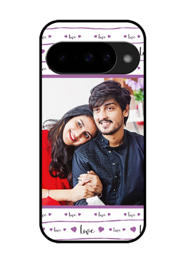 Google Pixel 10 5G Custom Glass Phone Case - Couples Heart Design