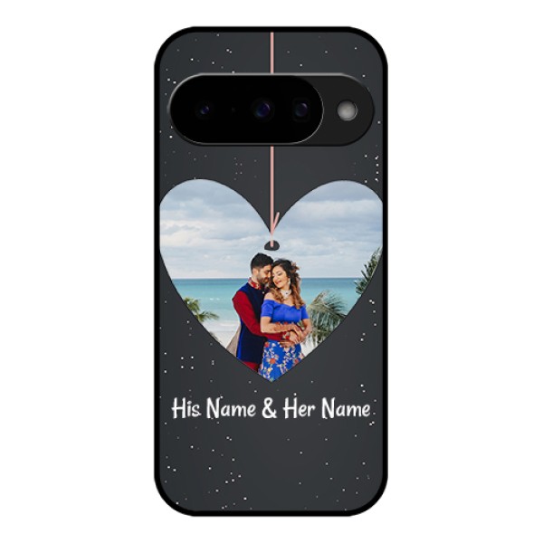 Google Pixel 10 5G Custom Glass Phone Case - Hanging Heart Design