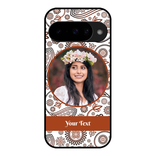 Google Pixel 10 5G Custom Glass Phone Case - Abstract Flower Design