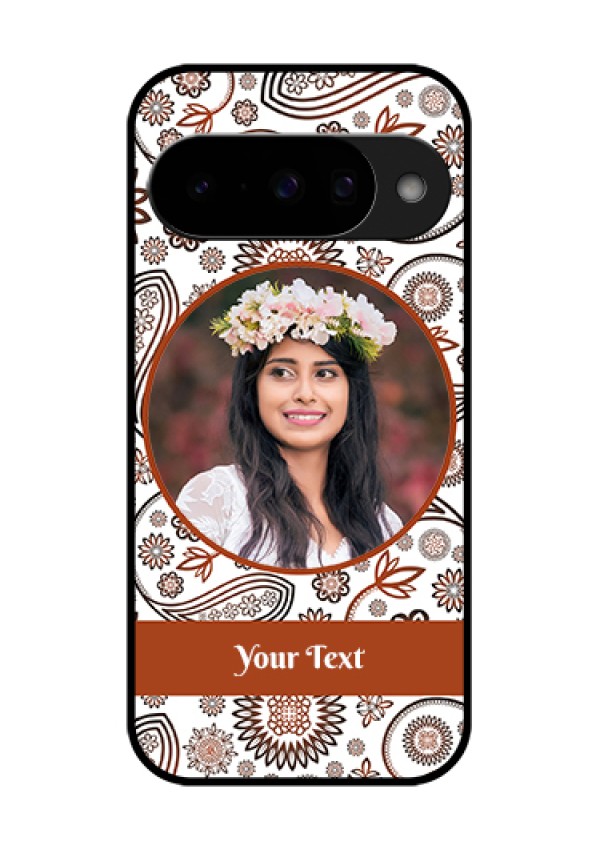 Google Pixel 10 5G Custom Glass Phone Case - Abstract Flower Design
