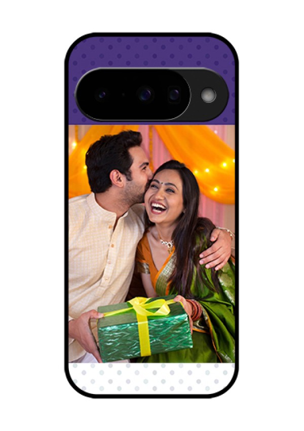 Google Pixel 10 5G Custom Glass Phone Case - Violet Colored Pattern Design
