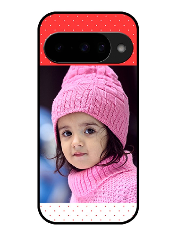 Custom Google Pixel 10 5G Custom Glass Phone Case - Red Pattern Design