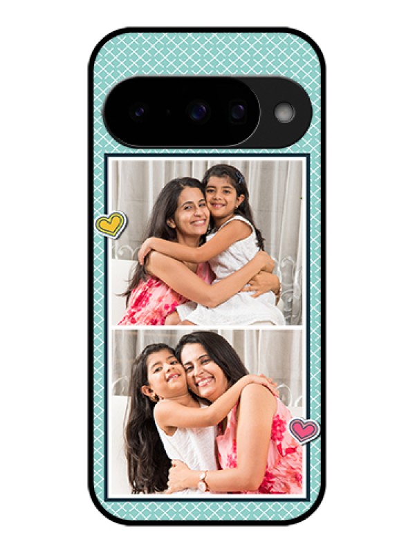 Custom Google Pixel 10 5G Custom Glass Phone Case - 2 Image Holder With Pattern Design
