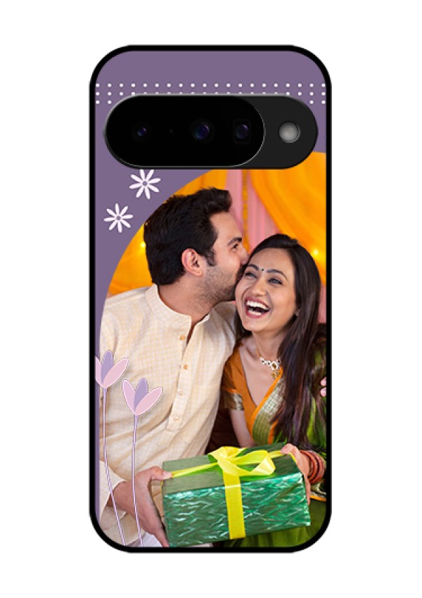 Google Pixel 10 5G Custom Glass Phone Case - Lavender Flowers Design