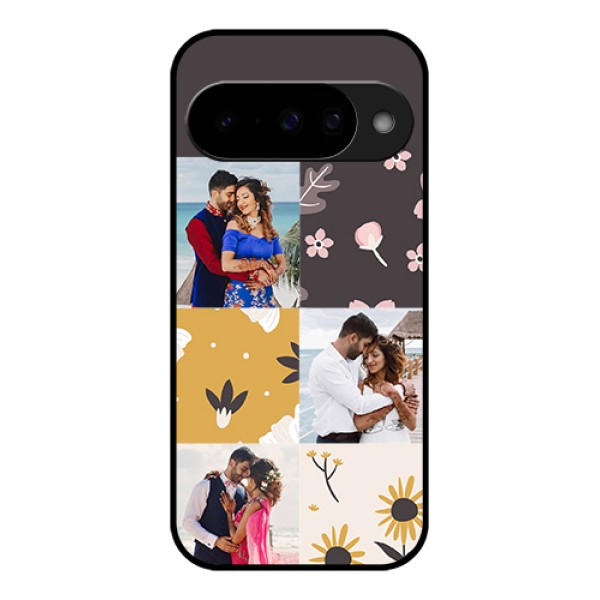 Google Pixel 10 5G Custom Glass Phone Case - 3 Images With Floral Design