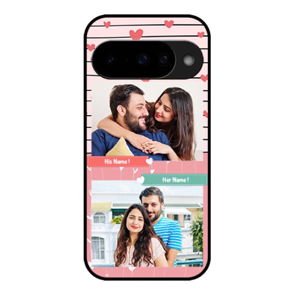 Google Pixel 10 5G Custom Glass Phone Case - Photo With Heart Design