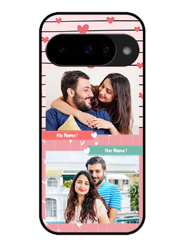 Custom Google Pixel 10 5G Custom Glass Phone Case - Photo With Heart Design