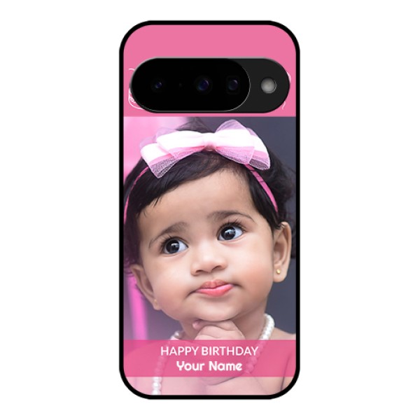 Google Pixel 10 5G Custom Glass Phone Case - With Birthday Line Art Design
