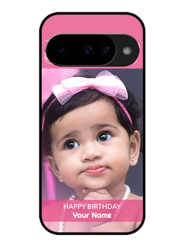 Custom Google Pixel 10 5G Custom Glass Phone Case - With Birthday Line Art Design