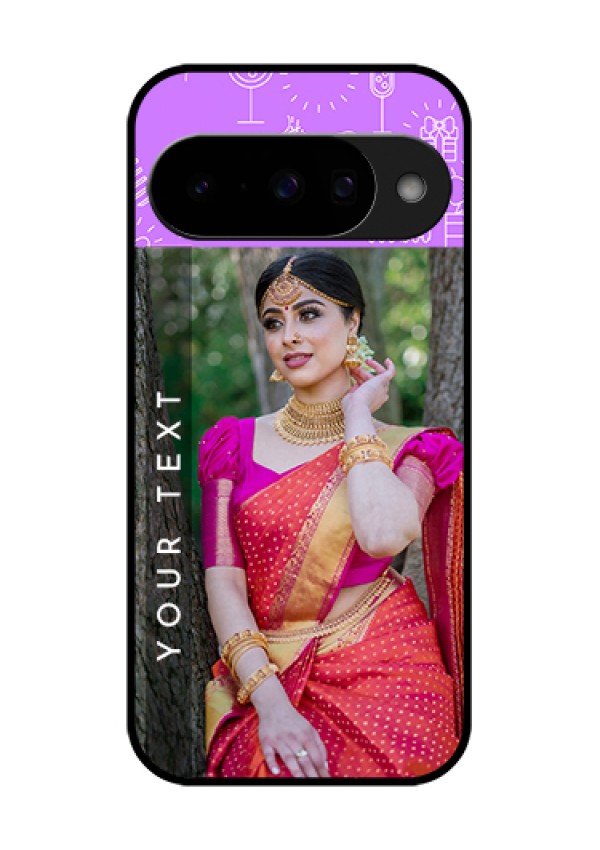 Google Pixel 10 5G Custom Glass Phone Case - Birthday Icons Design
