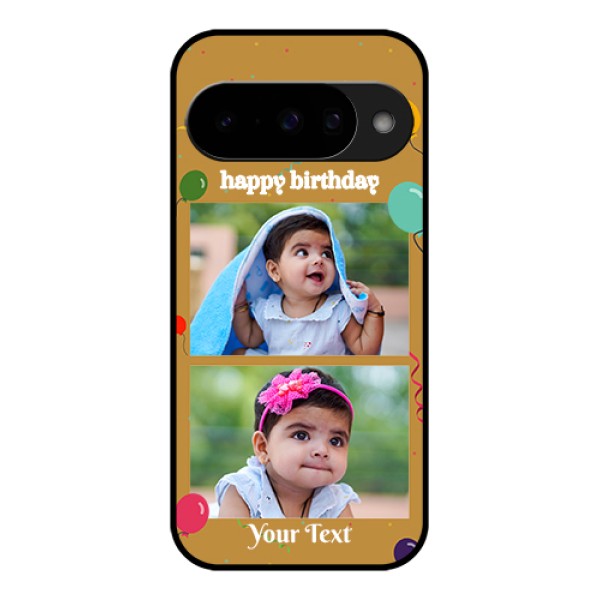 Google Pixel 10 5G Custom Glass Phone Case - Image Holder With Birthday Celebrations Design