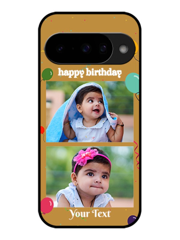 Custom Google Pixel 10 5G Custom Glass Phone Case - Image Holder With Birthday Celebrations Design
