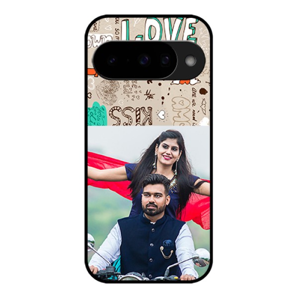 Google Pixel 10 5G Custom Glass Phone Case - Love Doodle Pattern