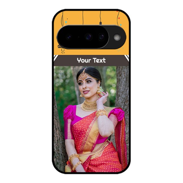 Google Pixel 10 5G Custom Glass Phone Case - With Family Picture And Icons