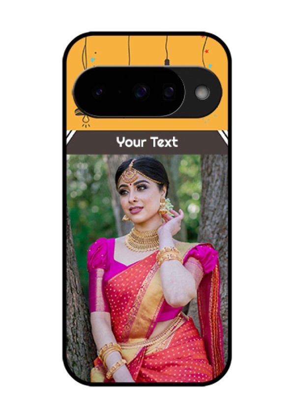 Google Pixel 10 5G Custom Glass Phone Case - With Family Picture And Icons