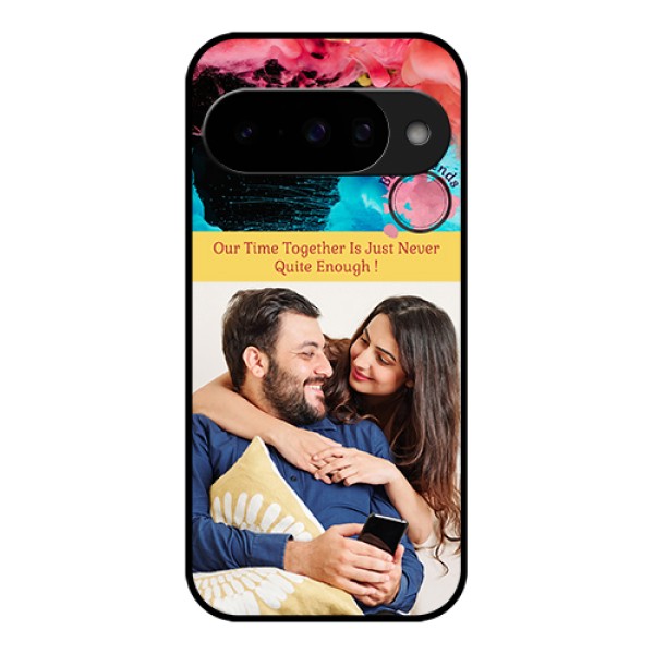 Google Pixel 10 5G Custom Glass Phone Case - Quote With Acrylic Painting Design
