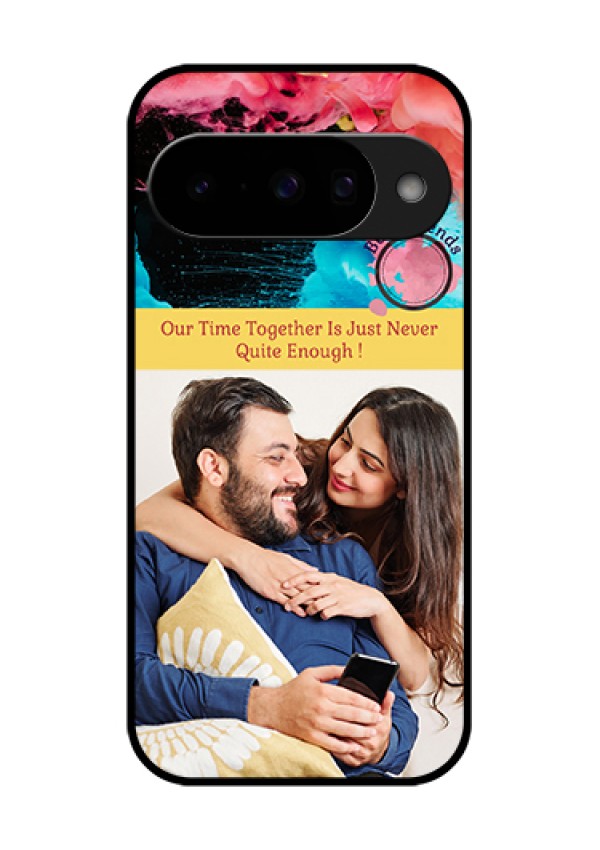 Google Pixel 10 5G Custom Glass Phone Case - Quote With Acrylic Painting Design