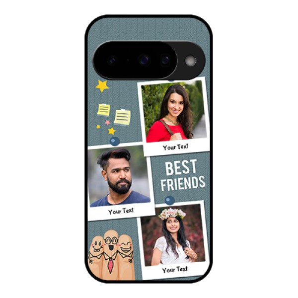 Google Pixel 10 5G Custom Glass Phone Case - Sticky Frames And Friendship Design