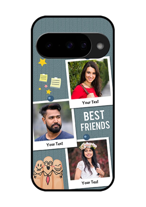 Google Pixel 10 5G Custom Glass Phone Case - Sticky Frames And Friendship Design