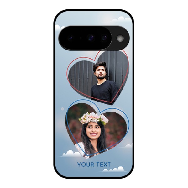 Google Pixel 10 5G Custom Glass Phone Case - Blue Color Couple Design
