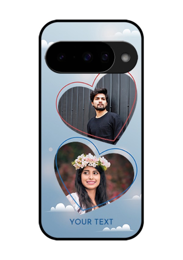 Google Pixel 10 5G Custom Glass Phone Case - Blue Color Couple Design