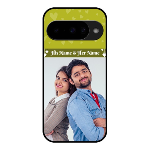 Google Pixel 10 5G Custom Glass Phone Case - You & Me Heart Design