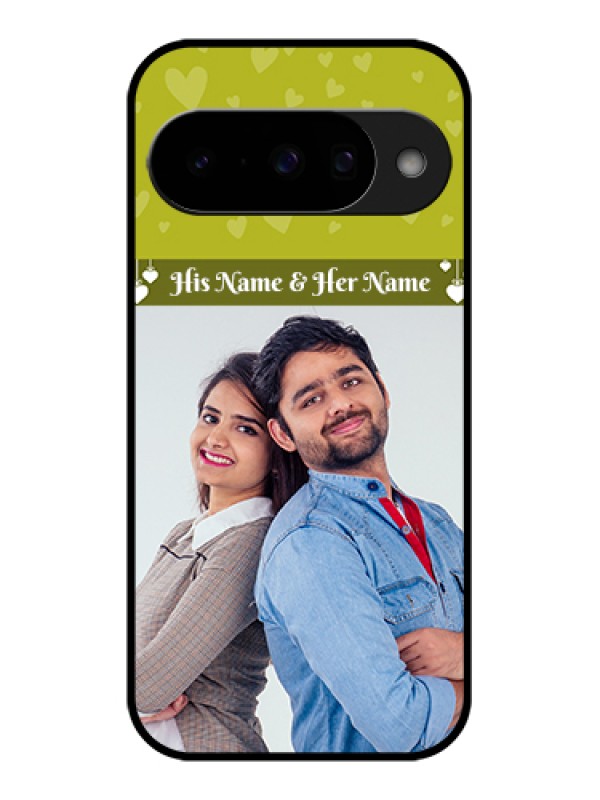 Custom Google Pixel 10 5G Custom Glass Phone Case - You & Me Heart Design