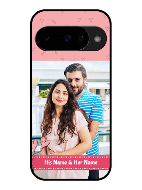 Custom Google Pixel 10 5G Custom Glass Phone Case - Love Design Peach Color
