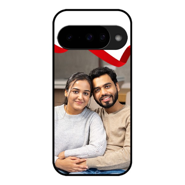 Google Pixel 10 5G Custom Glass Phone Case - Red Ribbon Frame Design