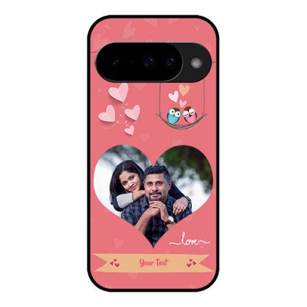 Google Pixel 10 5G Custom Glass Phone Case - Peach Color Love Design