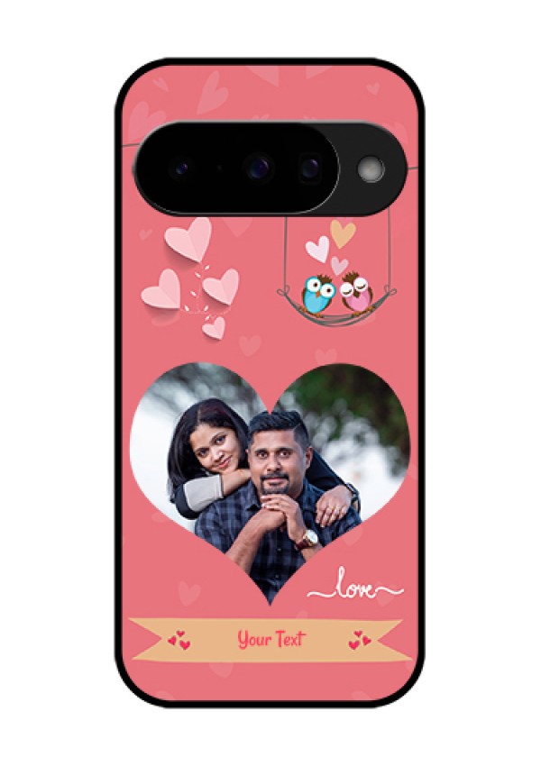Google Pixel 10 5G Custom Glass Phone Case - Peach Color Love Design