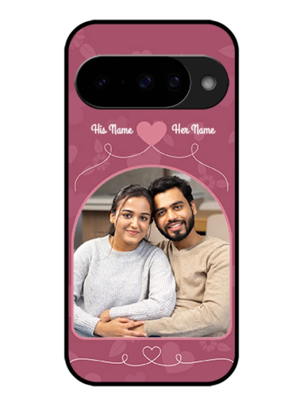 Custom Google Pixel 10 5G Custom Glass Phone Case - Love Floral Design