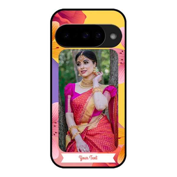 Google Pixel 10 5G Custom Glass Phone Case - 3 Image With Vintage Floral Design