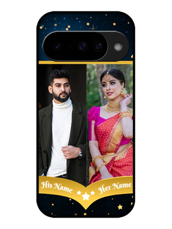 Custom Google Pixel 10 5G Custom Glass Phone Case - Galaxy Stars Backdrop Design
