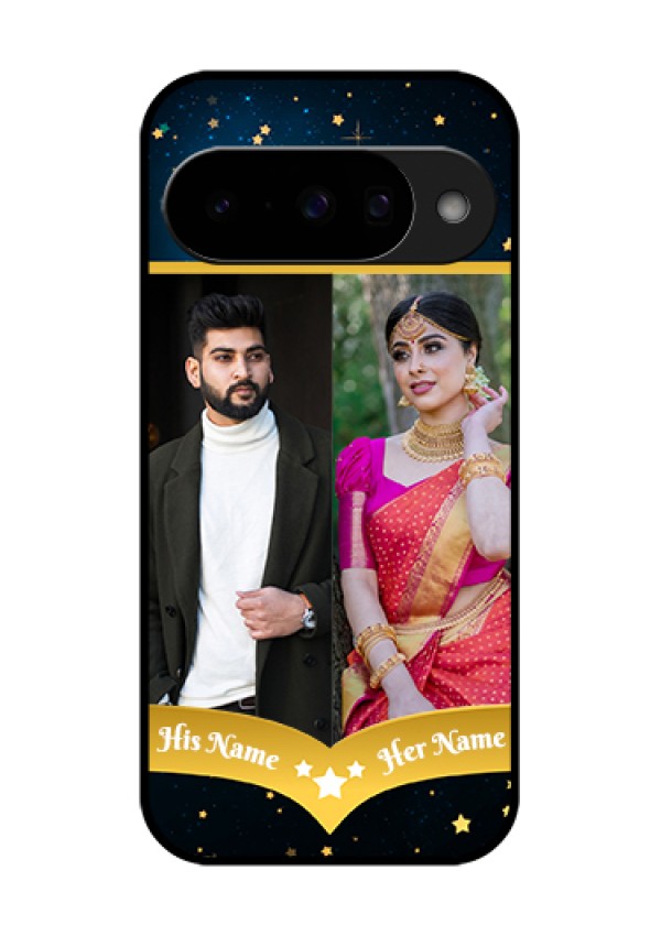 Google Pixel 10 5G Custom Glass Phone Case - Galaxy Stars Backdrop Design