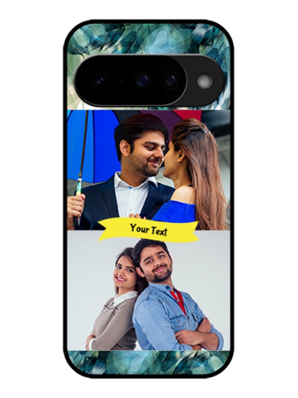 Custom Google Pixel 10 5G Custom Glass Phone Case - Image With Boho Peacock Feather Design