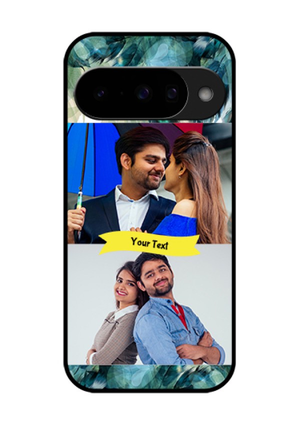 Google Pixel 10 5G Custom Glass Phone Case - Image With Boho Peacock Feather Design